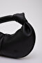Black Shk98 Knot Detailed Single Compartment Faux Leather Handbag - 6