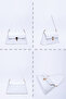 White Shk153 Faux Leather Lock Detailed Standard Strap Single Compartment Hand, Arm and Shoulder Bag - 8