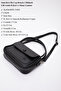 Black Shk97 Faux Leather Hand, Arm and Shoulder Bag with Front Pocket Detail and 2 Compartments Adjustable Strap - 4