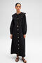 Touche Wide Collar Poplin Dress - Black - 4