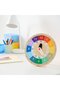 UNDERHÅLLA Educational wooden clock, multicolour, 25 cm - 4