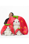 Plush Strawberry Rabbit 180 cm Large Size Plush Toy in a Bag - 2