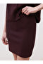Soulife Burgundy Dar Fit Knitwear Mini Skirt - 3