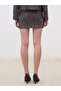 Slim Fit Plaid Tweed Mini Skirt - 4