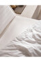 Melicia Single Cotton Striped Satin Duvet Cover Set - Ecru - 4