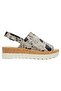 Women's Vegan Leather Multicolor Thick Sole Sandals - Toy Houses Design - 4