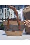 Straw bag tress rope detailed arm shoulder bag