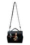 Women's Vegan Leather Multi-Color Handbag - Leonardo Da Vinci Lady with an Ermine Design - 4