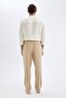 Relax Fit Relaxed Cut Slim Leg Linen Blended Summer Trousers C1140Ax24Sm - 7