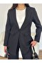 Women's Blazer Jacket with Cap Detail - 4