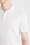 Slim Fit Polo Neck Short Sleeve Basic Plain Knitwear T-Shirt Y5369Az24Sm - 5