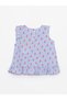 Crew Neck Sleeveless Printed Baby Girl Blouse and Pants 2 Piece Set - 3
