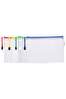 DeliE5656 A5 Zip Bag - Mesh Reinforced PVC, High Transparency, - 5