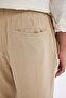 Relax Fit Relaxed Cut Slim Leg Linen Blended Summer Trousers C1140Ax24Sm - 6