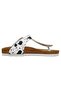 Women's Vegan Leather White Flip Flops - Count Sheeps Design - 4