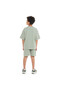 Boys' Jacquard Set – Blue 2-Piece Outfit with T- Shirt & Shorts - 2