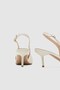 Vexta Cream Skin Pointed Toe Open Back Women's Heeled Shoes - 7