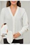 Front Placket Cubed Sleeve Cube Blouse
