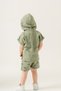 Baby Boy Summer Hooded Muslin Shorts T-Shirt Two-Piece Set - 5