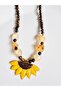 Sunflower Tiger Eye Natural Stone Necklace 43 cm - 4