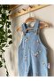 Girl's Embroidered Jean Jumpsuit - 4