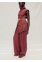 Wideleg crease-look fabric pants - 5