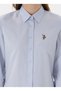 U.S. Polo Assn. Slim Fit Shirt Collar Light Indigo Women's Shirt Woxcolor025Y - 6