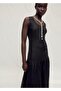 Flounced Dress Linen Blend