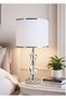 T Series Table Lampshade Metal and Glass Body Fabric Headboard