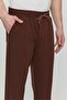 Men's Palazzo Baggy Casual Trousers Brown - 3