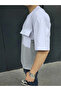Men's Short Sleeve Summer T-Shirt with Pocket and Pockets - Gray - 5