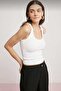 White Women's Ribbed Look Thick Strap Basic Tank Top-Mrs.Idealncri - 7