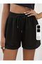 Women's Black Lycra Flexible Sweat-Wicking Comfortable Wear Seasonal Shorts