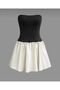 Strapless Two Color Mini Women Dress - 3