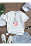 Hand Heart Printed Premium Tshirt with Crew Neck for Girls