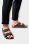 Unisex Double Buckle Orthopedic Slippers Gray - 8