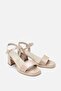 Women's Beige Heeled Sandals - 4