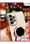 Water Green Cute Astronaut Stand Edge Gold Detailed Luxury Silicone Case for Samsung Galaxy A13 - 2