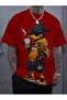Summer Cartoon Dog Printed T-Shirt for Men - Short Sleeve, Crew Neck, Lightweight