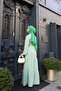 Layered Belted Hijab Dress - 7