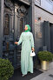 Layered Belted Hijab Dress - 3
