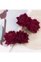 2Pcs Women Rose Flower Hair Clip Rose Side Combs Flamenco Flowers - 4