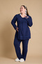2-Piece Maternity Pajama Set Top and Bottom Breastfeeding Featured Cotton Maternity Clothing Set - 3