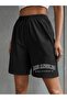 Los Angeles California Combed Cotton Shorts - Black Printed Short Without Cord