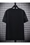 Ny Text Single Jersey T-Shirt - Black Printed Oversize Crew Neck T-Shirt - 2