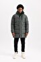 Water Repellent Long Inflatable Coat Parka Hooded Zippered with Pockets A2132Ax23Wn - 4