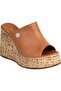 D25Yt-1475 Women's Leather Heeled Slippers