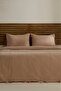 Carmine 100% Cotton Double Duvet Cover Set Powder