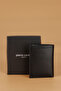 2734 Genuine Leather Men's Wallet Card Holder Analine Black - 2