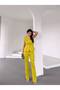 Women's Gold Buttoned Vest Pants Suit